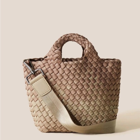 Naghedi St. Barths Petit Tote in Hand Dipped Ombre Cashmere Bronze